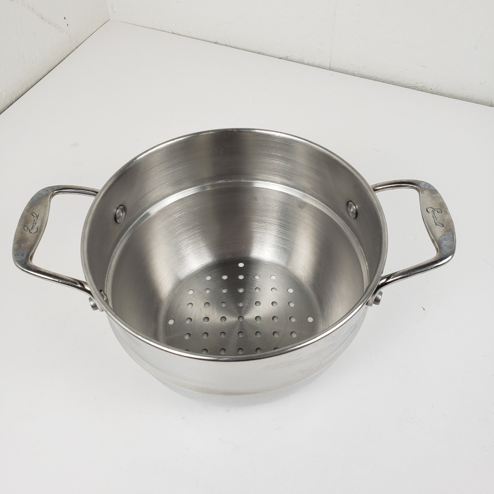 Emeril Lagasse Stainless Steel Steamer Basket Insert with Riveted Handles 7.5in
